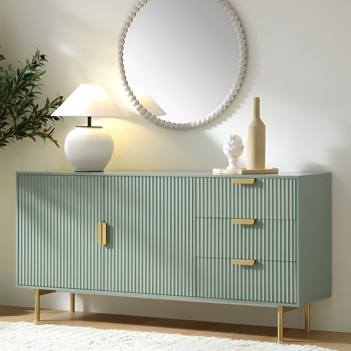 Serena Modern Fluted Console