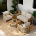 Teak Rope Chair Set