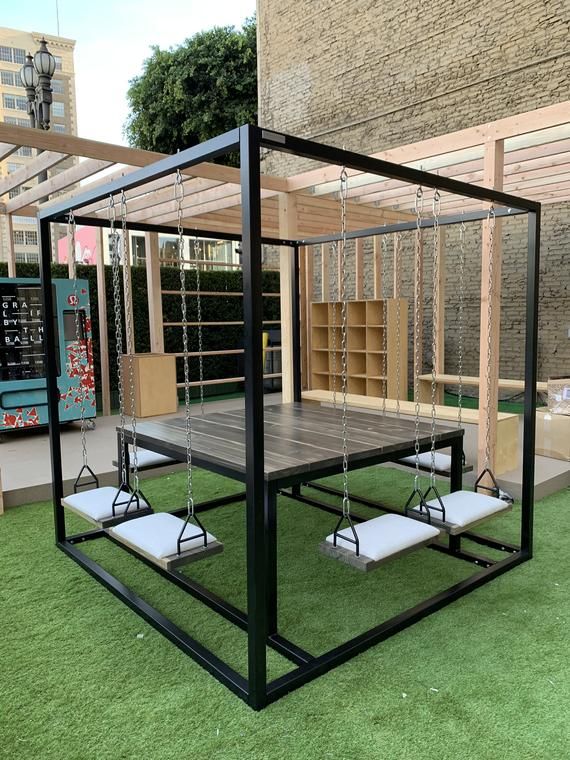 Swing Bench With Table