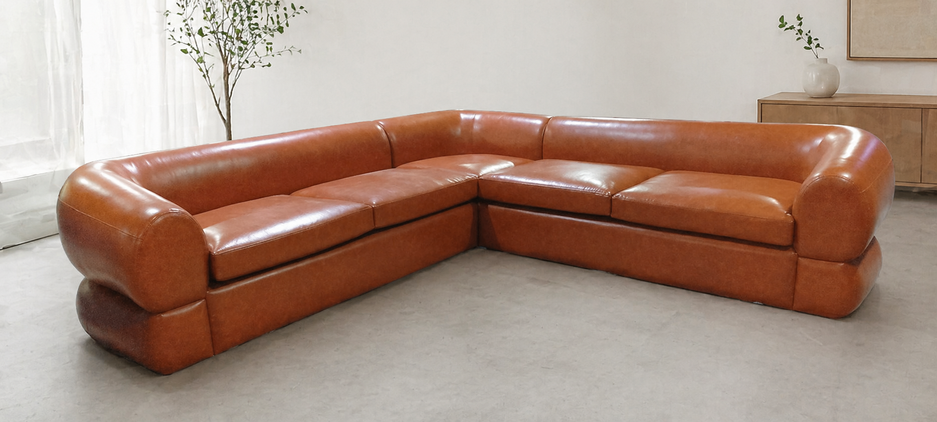 Monaro L Shape Sectional Leather Sofa