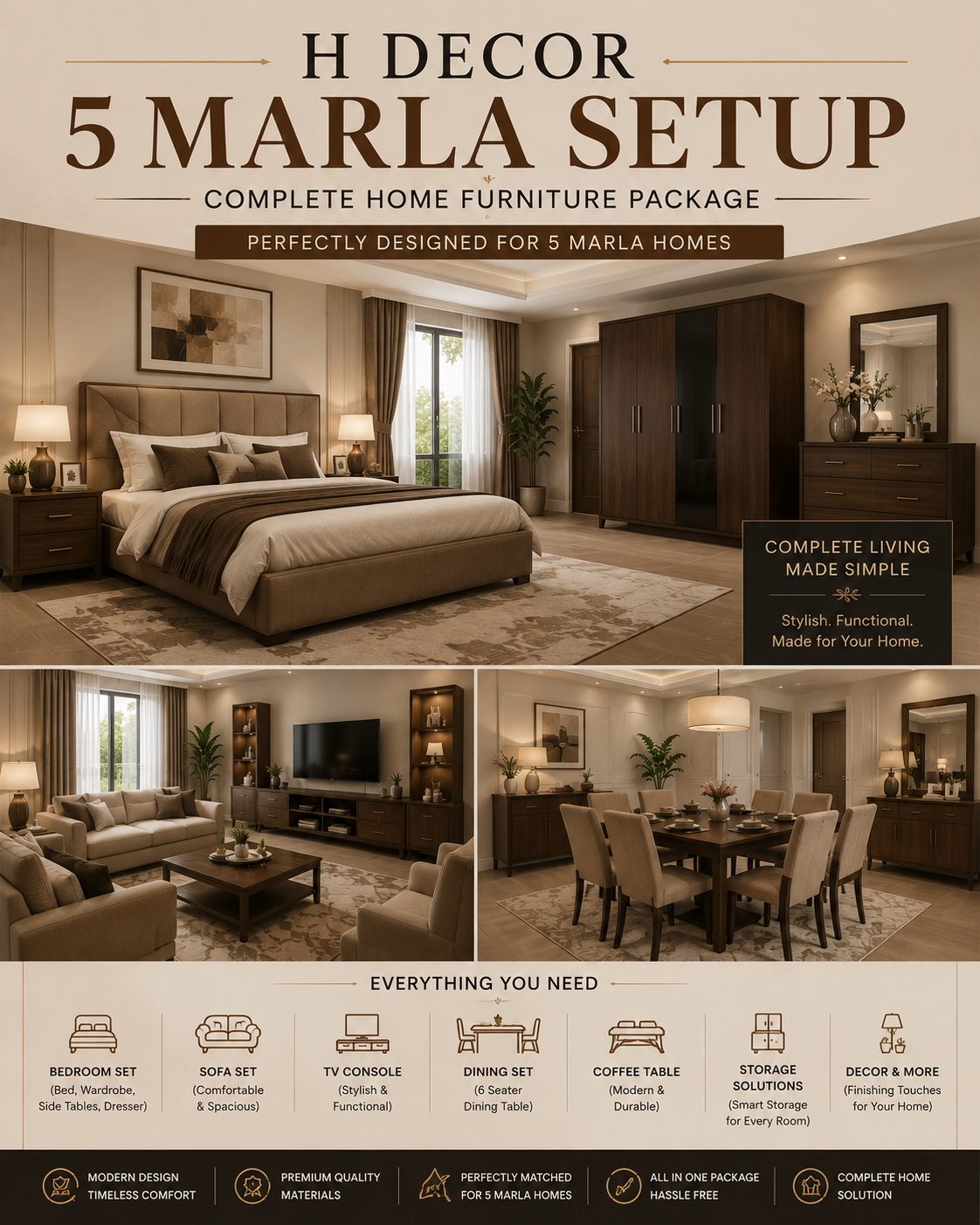 Signature 5 Marla Furniture Deals Set