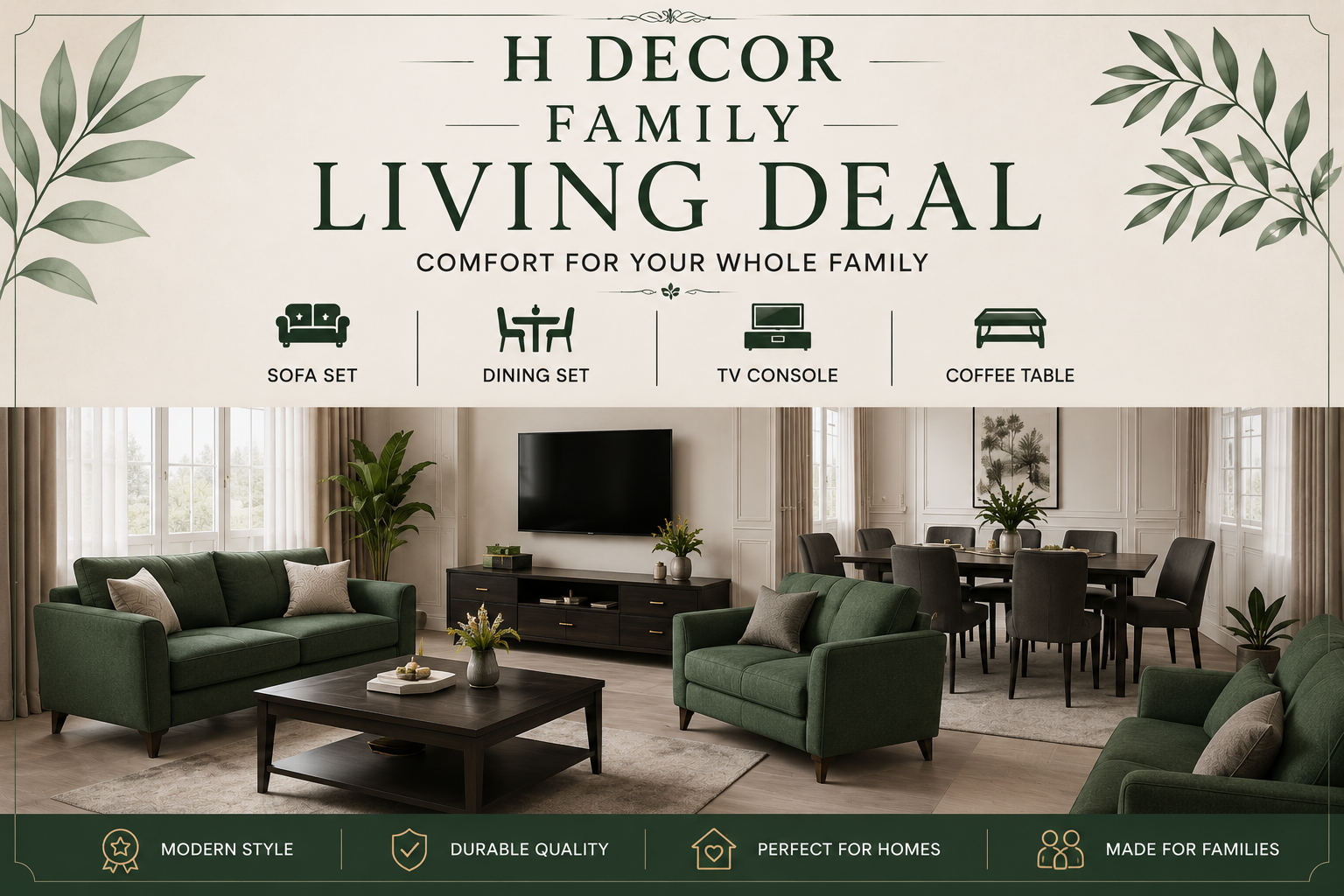 Happy Family Full Living Room Deal Set