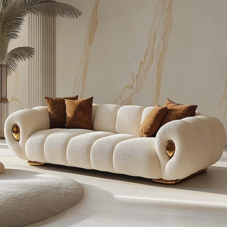 Gold Leaf Modern 3 2 1 Sofa Set