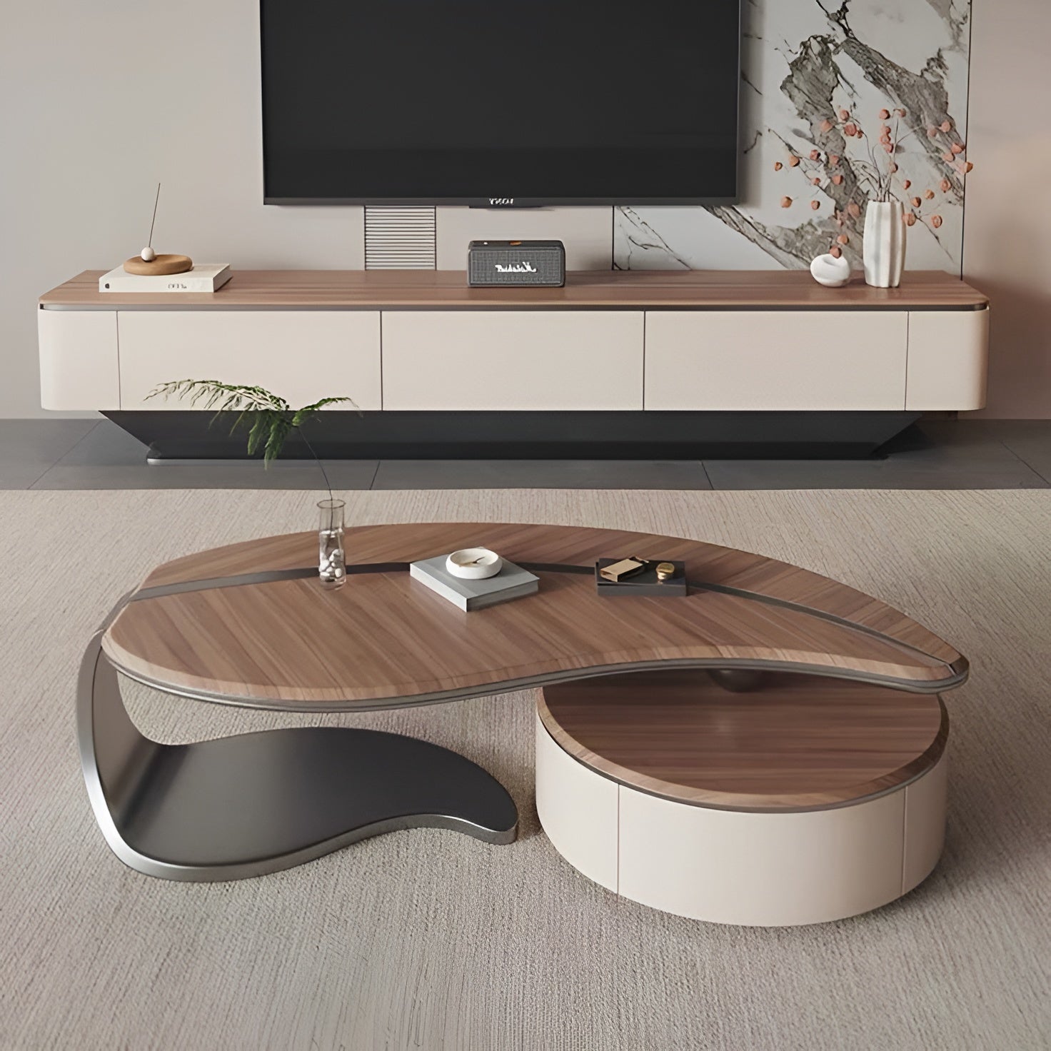 Wooden Leaf Centre Coffee Table