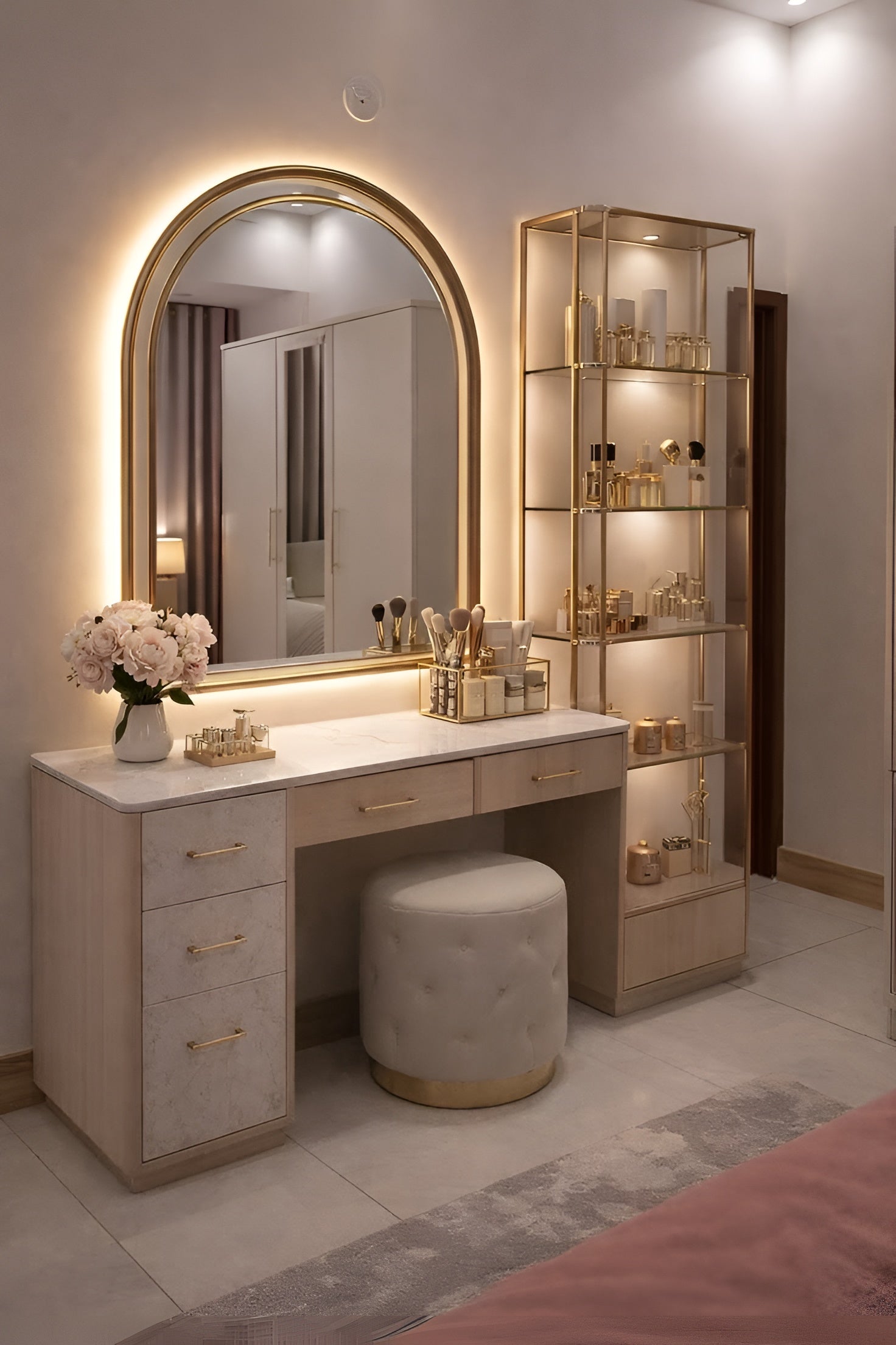 Glow Arch LED Dressing Table