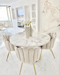 Glam Marble Top 4 Seater Dining Table